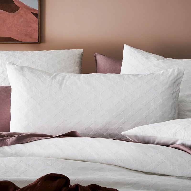 Lattice Matelasse White Quilt Cover Separates
