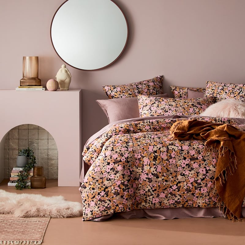 Meadow Multi Velvet Quilted Quilt Cover Separates