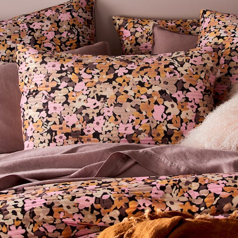 Meadow Multi Velvet Quilted Quilt Cover Separates