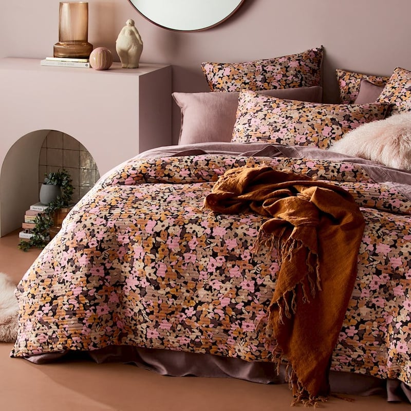 Meadow Multi Velvet Quilted Quilt Cover Separates