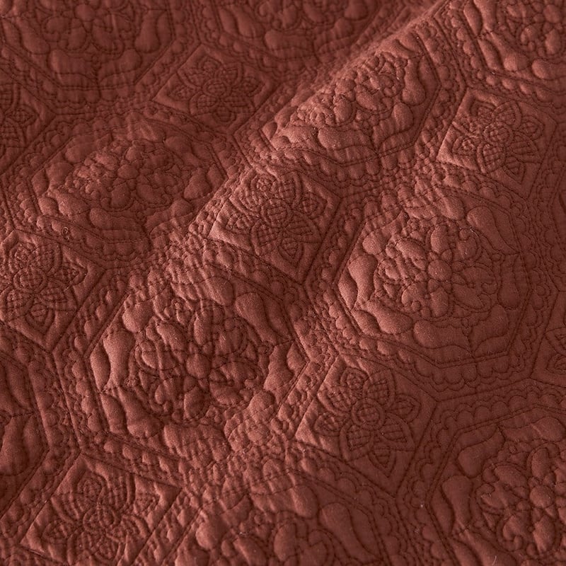 Mable Rustic Brown Quilted Quilt Cover Separates -