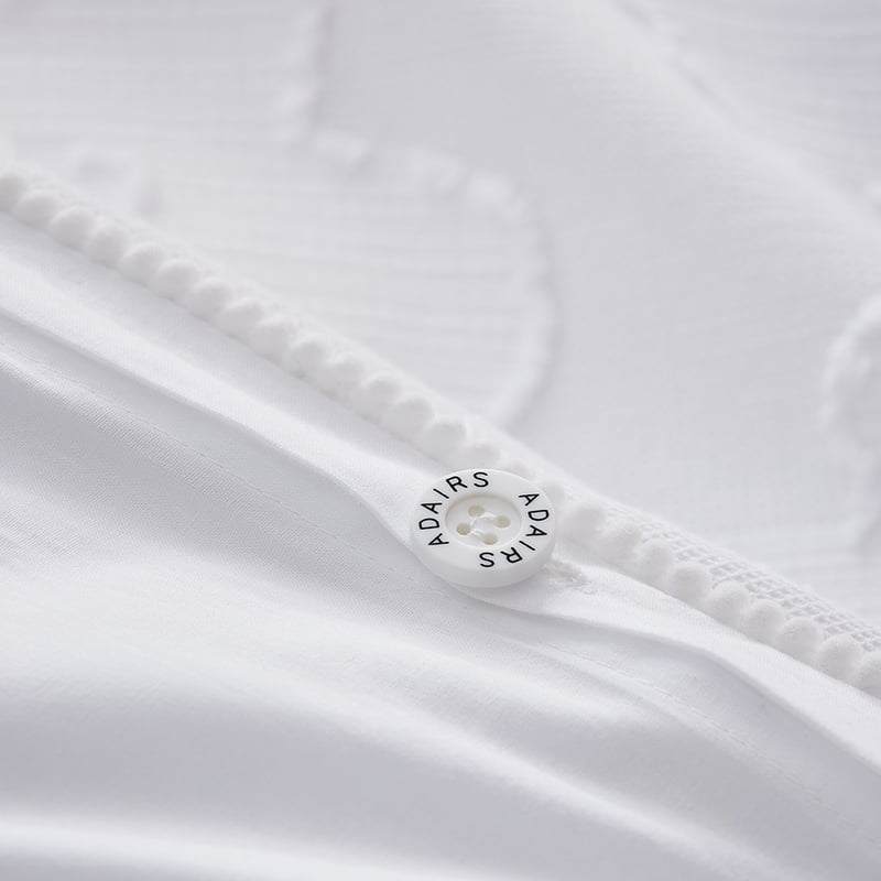 Poppy Jacquard White Quilt Cover Separates