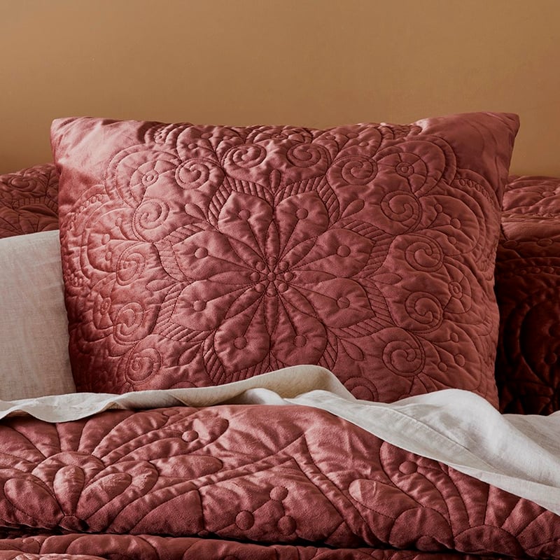 Nadia Velvet Rose Quilted Quilt Cover Separates