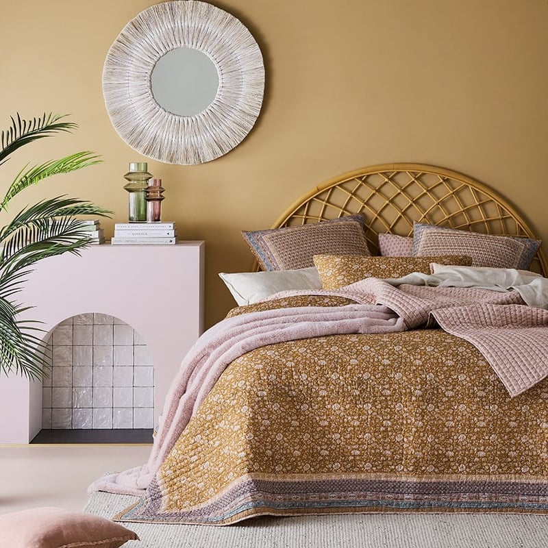 Sirocco Mustard Quilted Coverlet Separates
