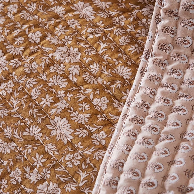 Sirocco Mustard Quilted Coverlet Separates
