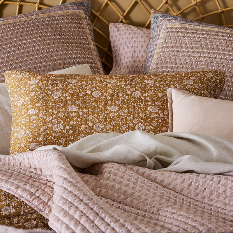 Sirocco Mustard Quilted Coverlet Separates