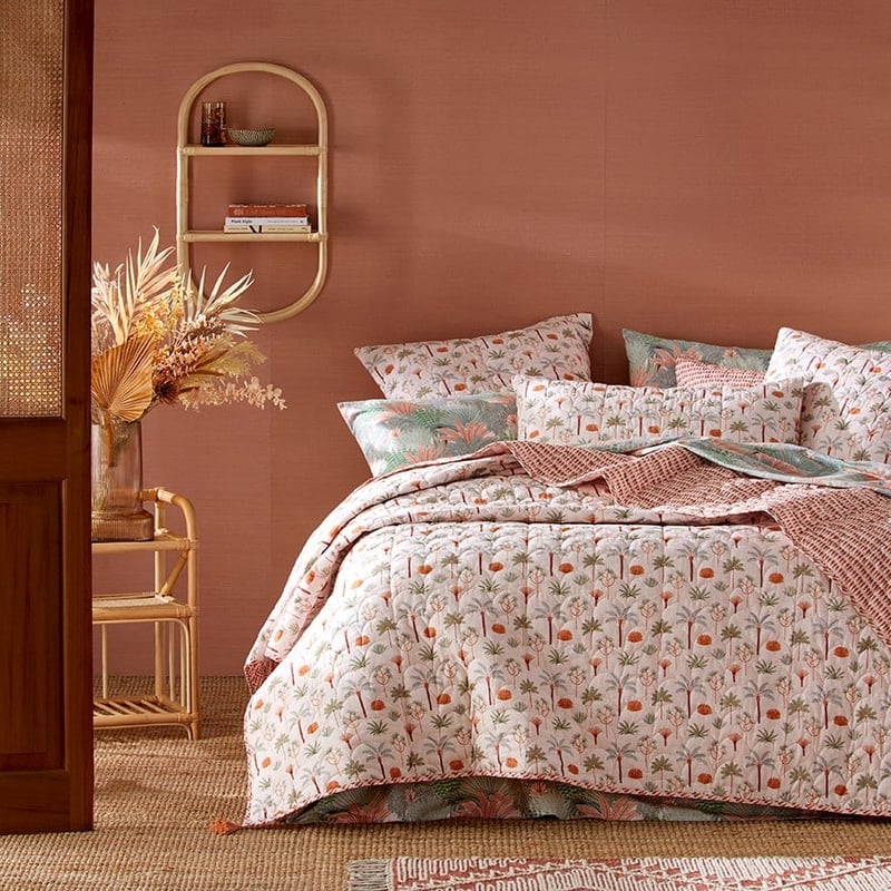 Karina Jambrak Palm Garden Quilted Coverlet Queen/King Multi Coverlet