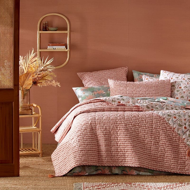 Karina Jambrak Palm Garden Quilted Coverlet Queen/King Multi Coverlet