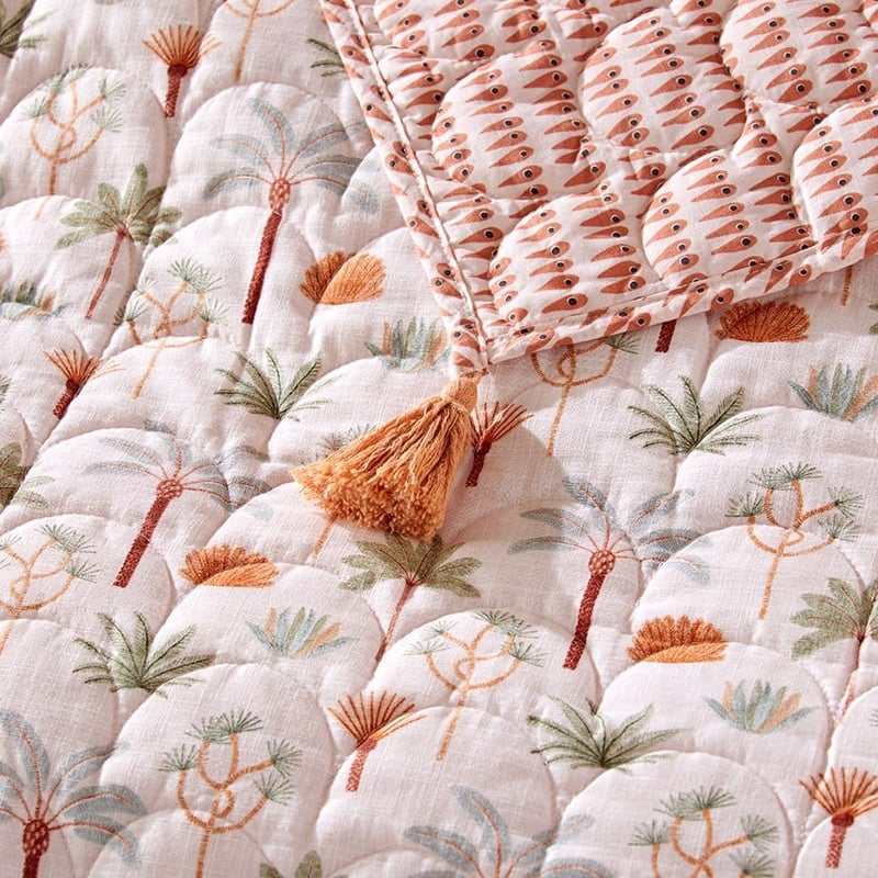 Karina Jambrak Palm Garden Quilted Coverlet Queen/King Multi Coverlet