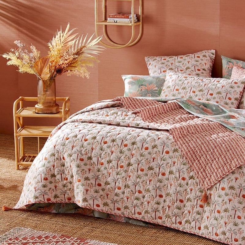Karina Jambrak Palm Garden Quilted Coverlet Queen/King Multi Coverlet