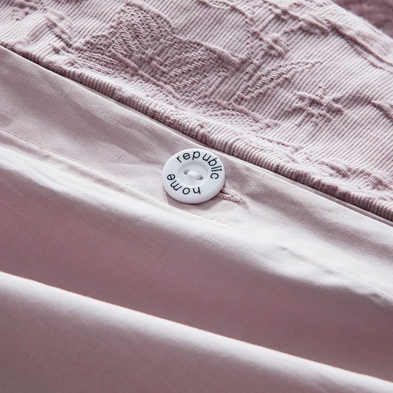 Gemma Matelasse Mauve Quilt Cover Separates