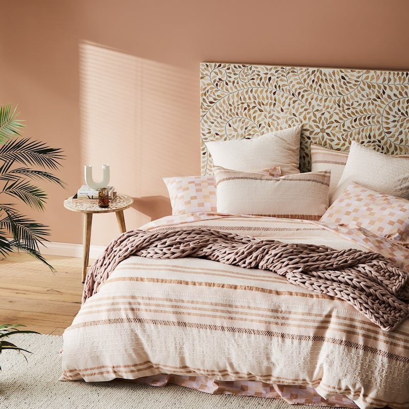 Melody Soft Pink Quilt Cover