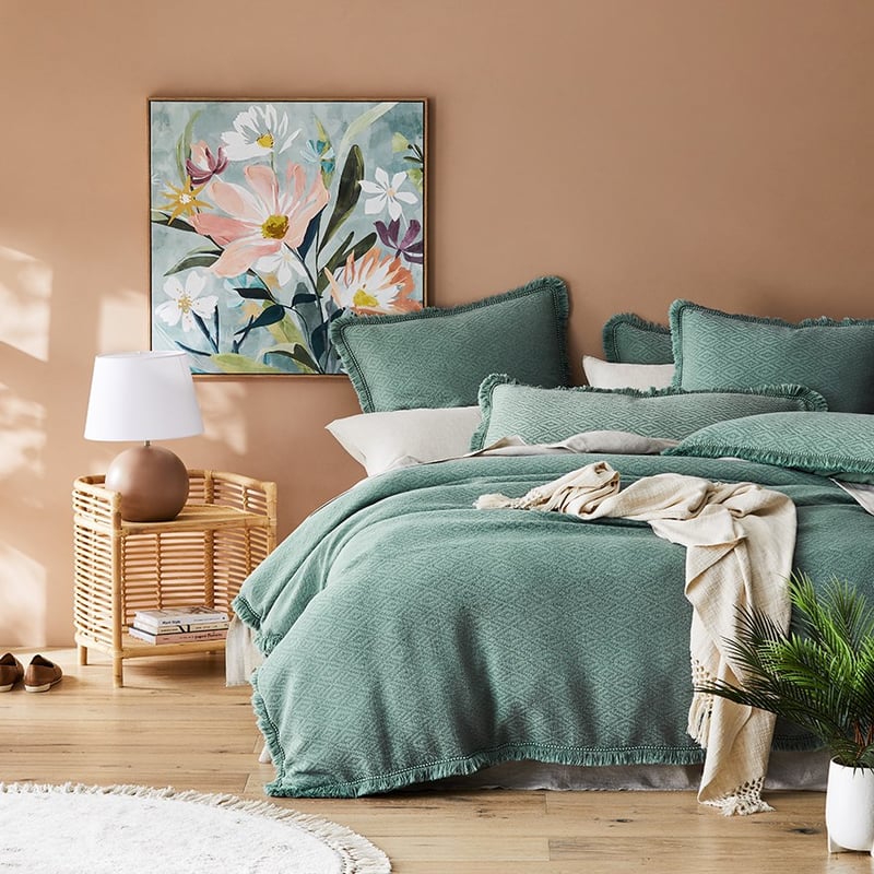 Mara Jacquard Sage Quilt Cover Separates