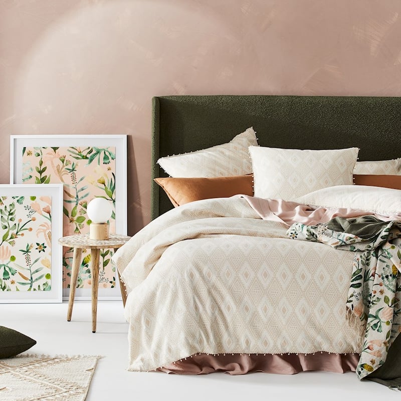 Safia Jacquard Sand Quilt Cover Separates