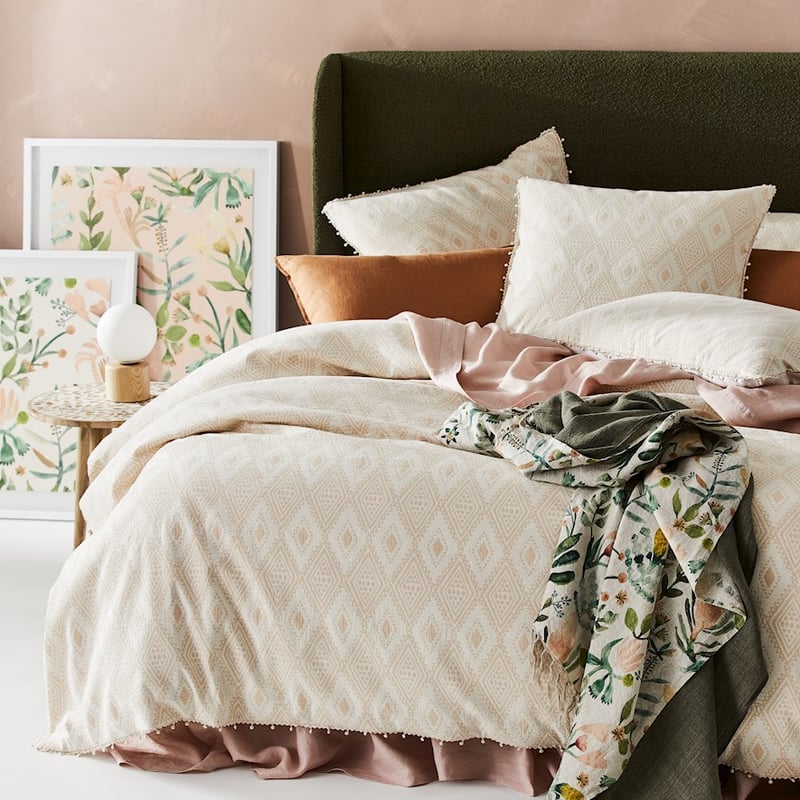 Safia Jacquard Sand Quilt Cover Separates