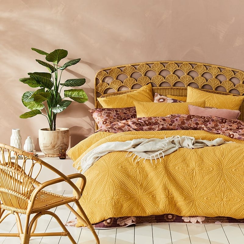 Jasmin Golden Spice Quilted Quilt Cover Separates