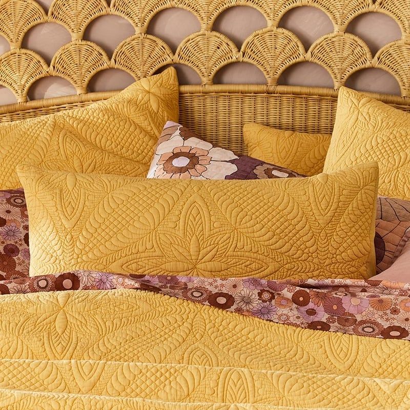 Jasmin Golden Spice Quilted Quilt Cover Separates
