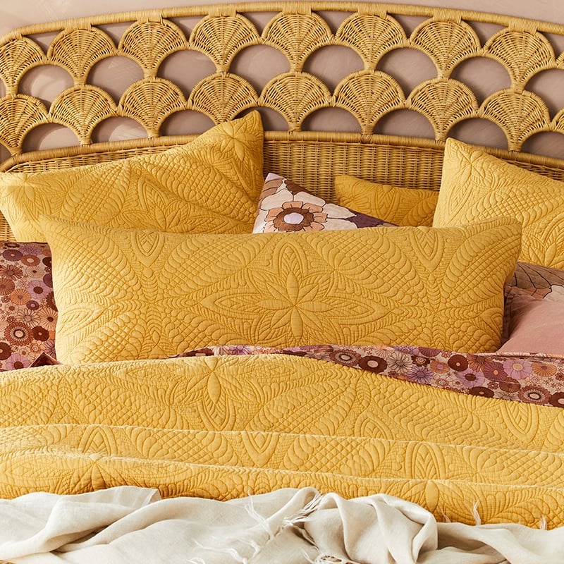 Jasmin Golden Spice Quilted Quilt Cover Separates
