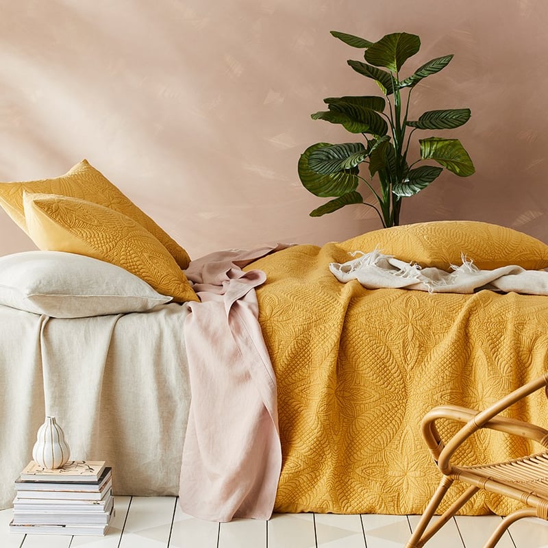 Jasmin Golden Spice Quilted Quilt Cover Separates