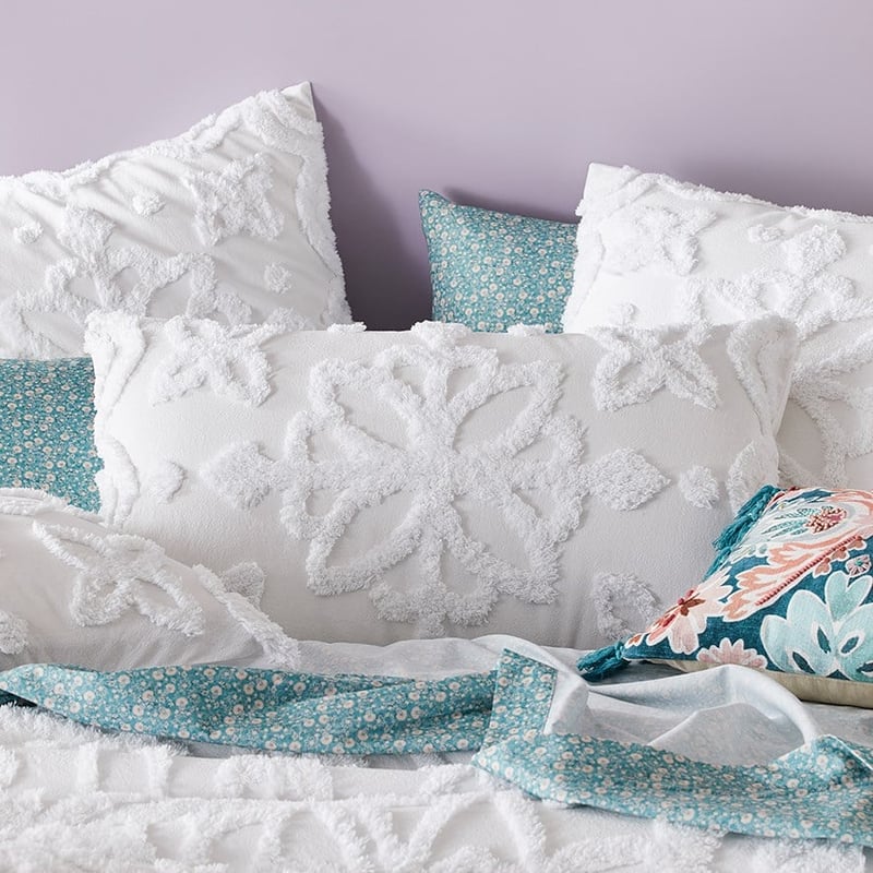 Arvi Tufted White Quilt Cover Separates