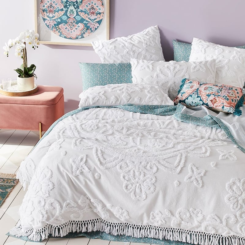 Arvi Tufted White Quilt Cover Separates