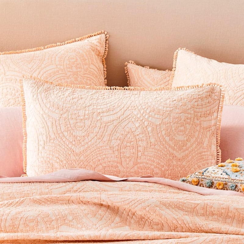 Esha Matelasse Pink Sand Quilt Cover Separates