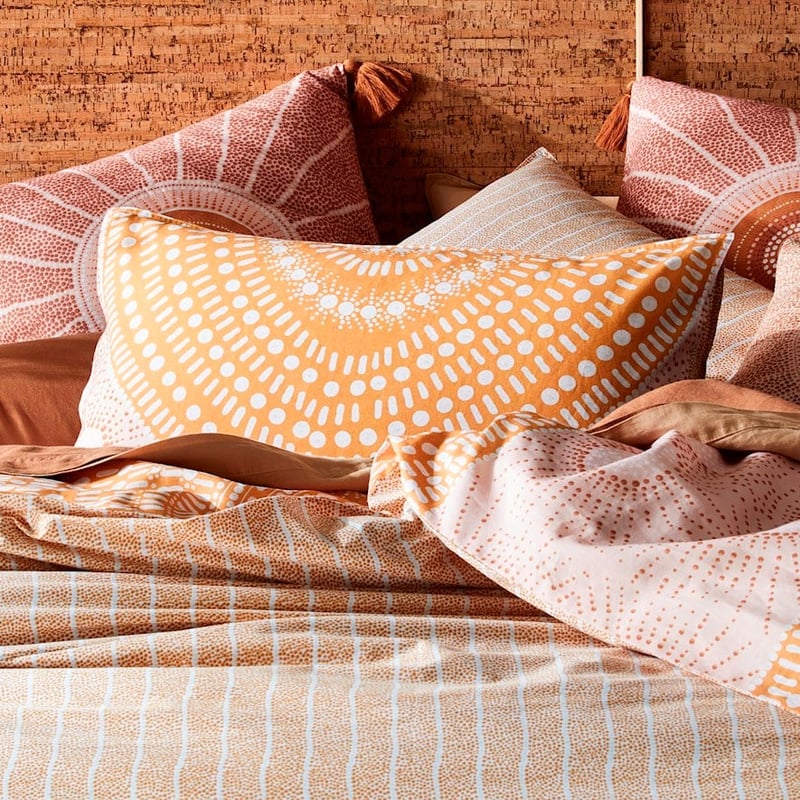 Brad Turner Jalngay Ngahriyan Pink Earth Quilt Cover Set + Separates