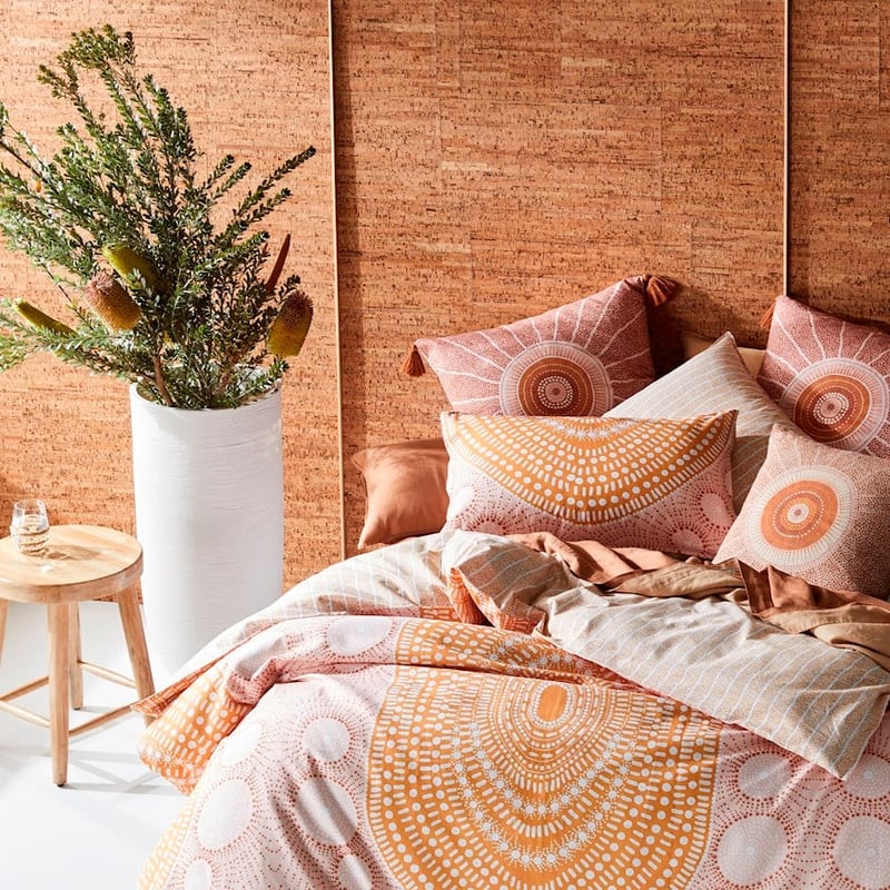 Brad Turner Jalngay Ngahriyan Pink Earth Quilt Cover Set + Separates