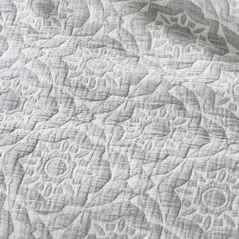 Saira Matelasse Stone Quilt Cover Separates
