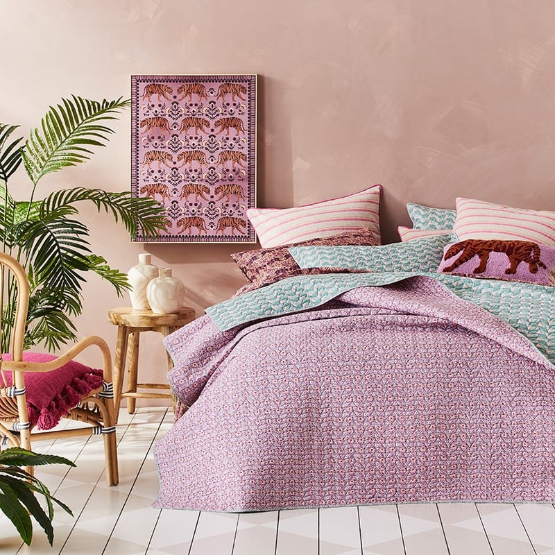 Mumbai Turquoise Quilted Coverlet Separates