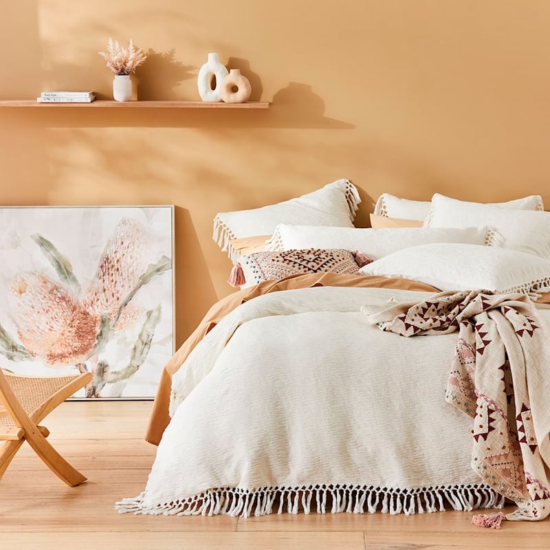 Margot Tassel Natural Quilt Cover Separates