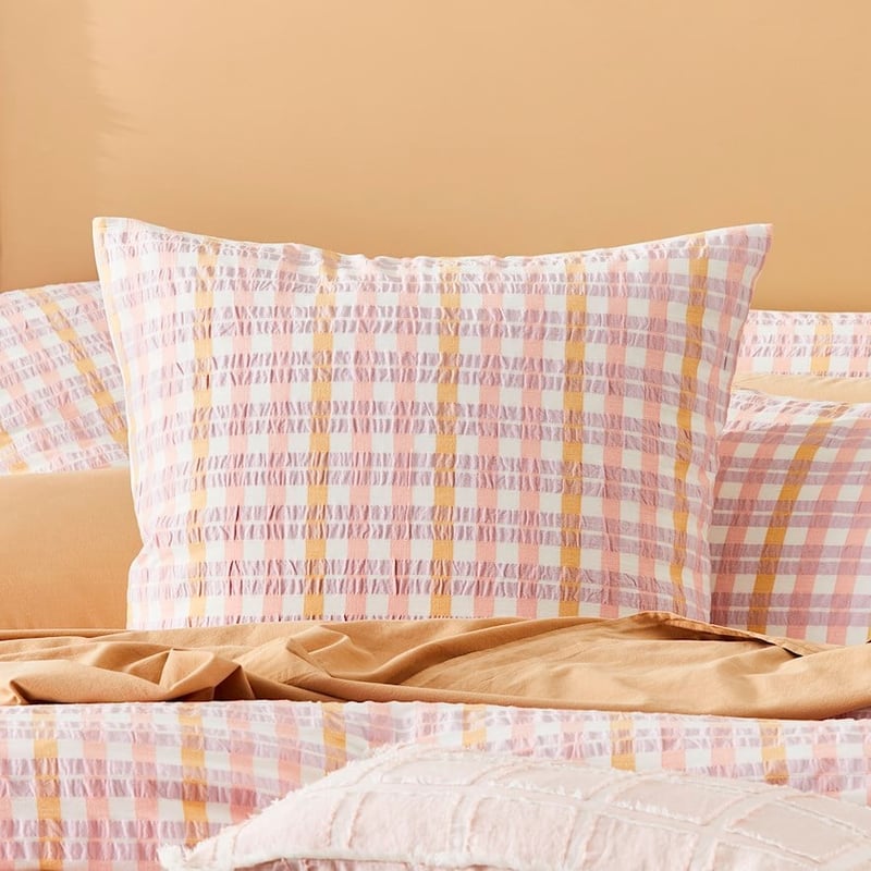 Cara Check Soft Lilac Quilt Cover Set + Separates