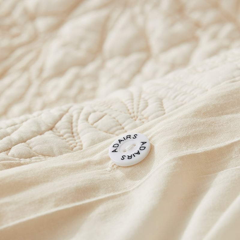 Native Natural Quilted Quilt Cover Separates