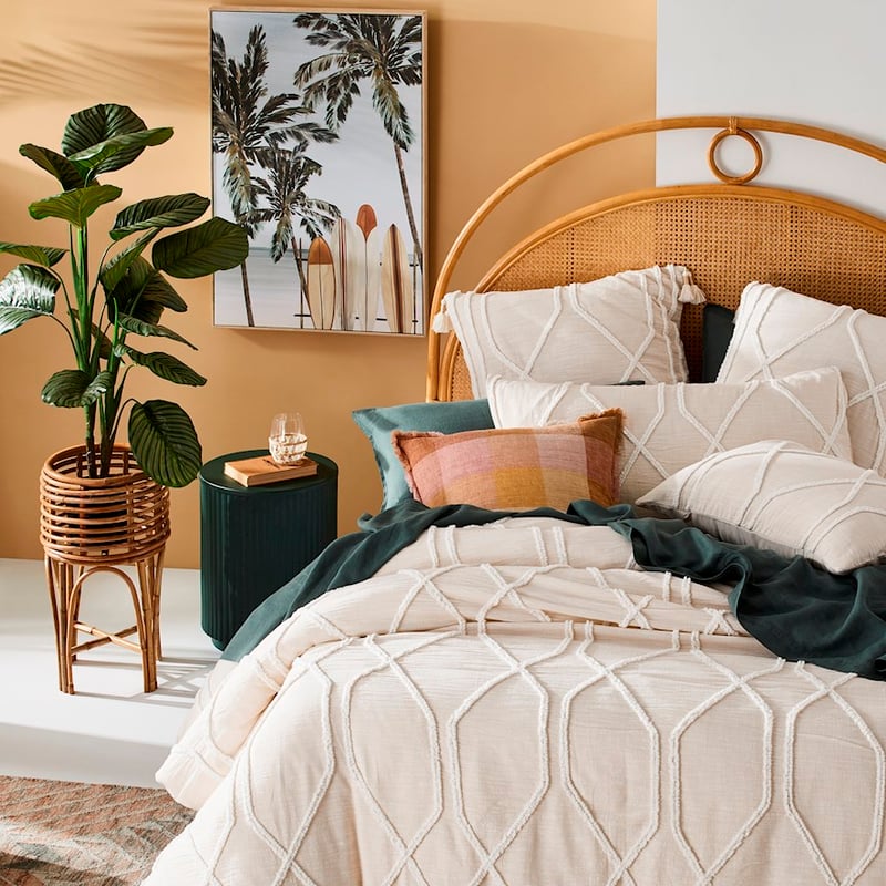 Toro Tufted Natural Quilt Cover Separates