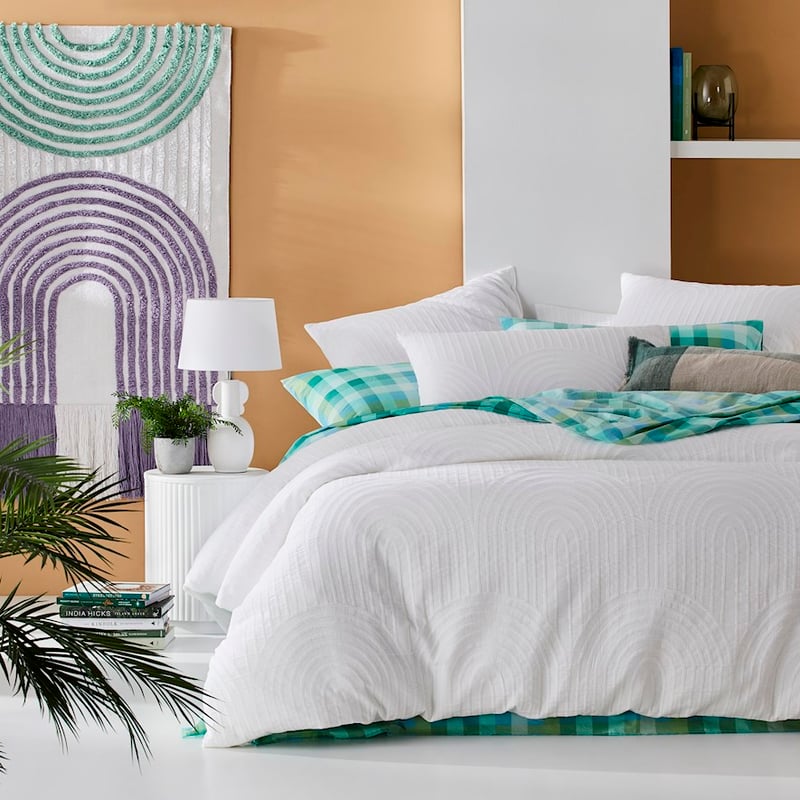 Andie Matelasse White Quilt Cover Separates