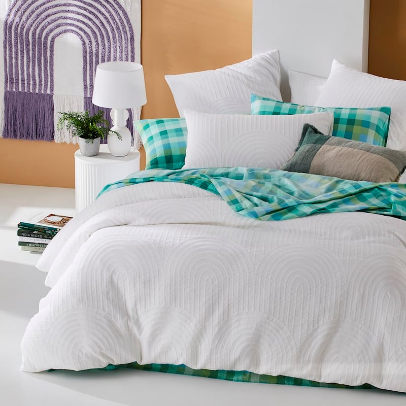 Andie Matelasse White Quilt Cover Separates