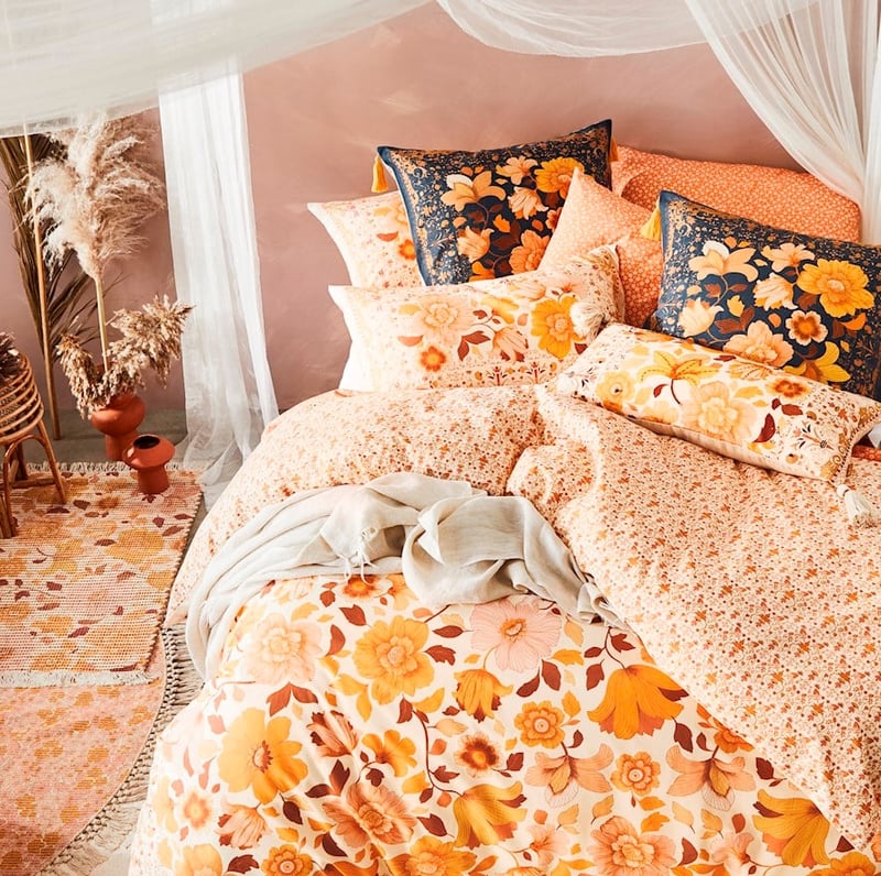 Wandering Folk Dawn Floral Sunset Quilt Cover Set + Separates