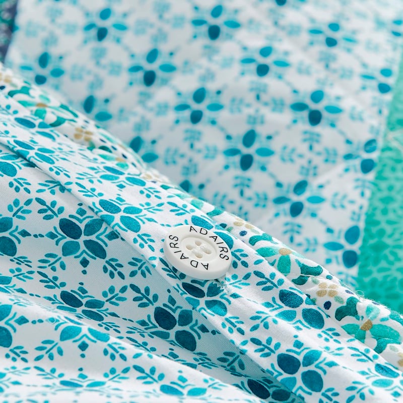 Clara Turquoise Quilted Quilt Cover Separates