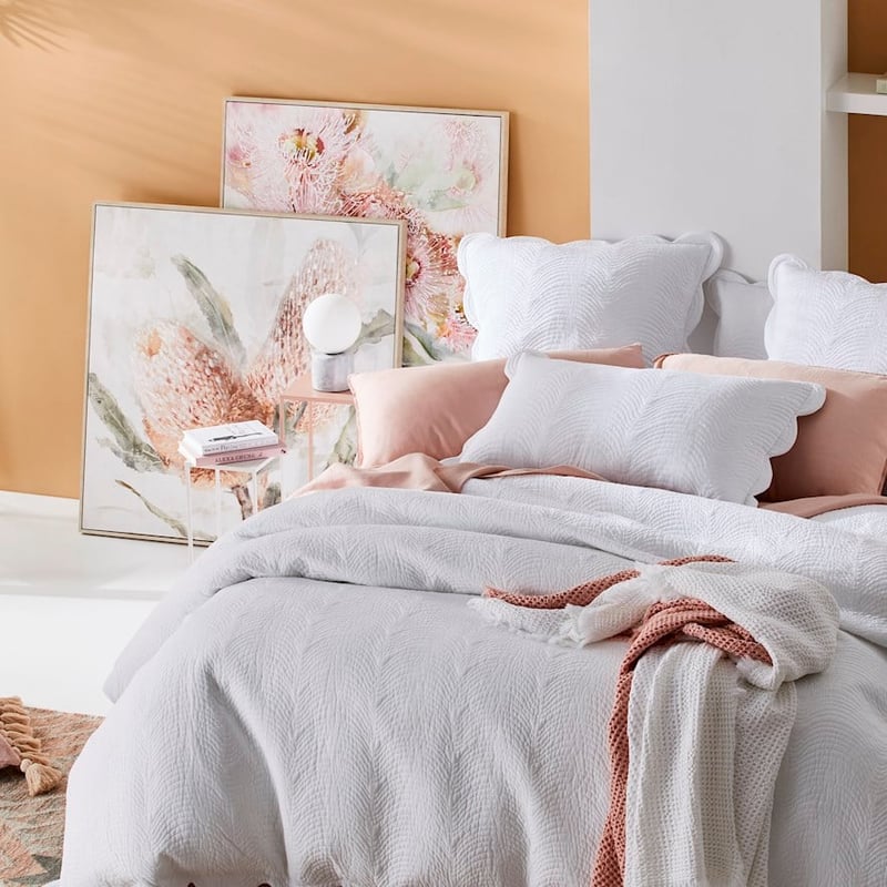 Celeste White Quilted Quilt Cover Separates