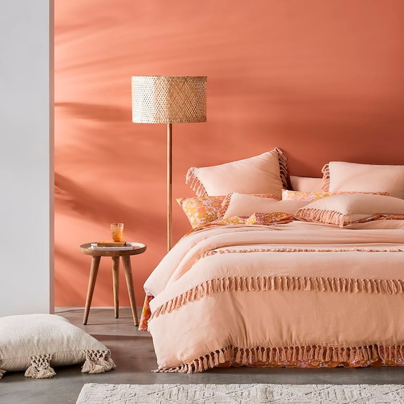 Erin Tassel Dusty Pink Quilt Cover Set + Separates