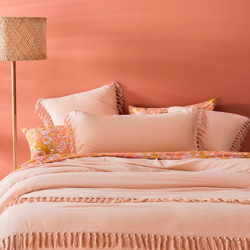 Erin Tassel Dusty Pink Quilt Cover Set + Separates