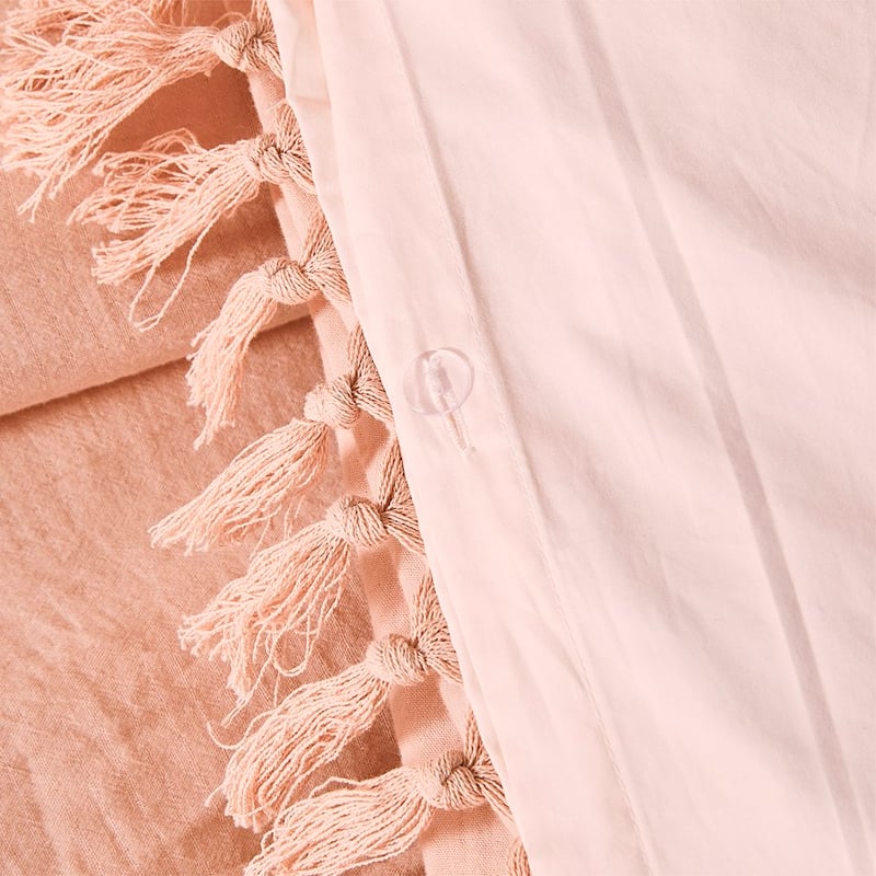 Erin Tassel Dusty Pink Quilt Cover Set + Separates