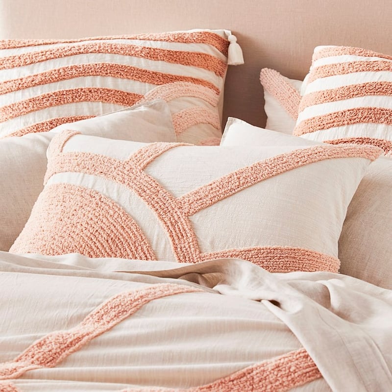 Sunburst Chenille Dusty Peach Quilt Cover Separates
