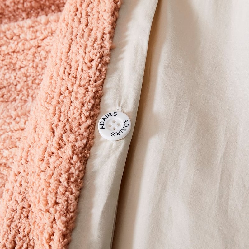 Sunburst Chenille Dusty Peach Quilt Cover Separates
