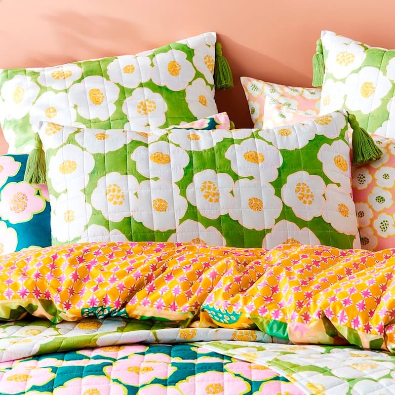 Togetherness Fiore Green Quilted Coverlet Separates
