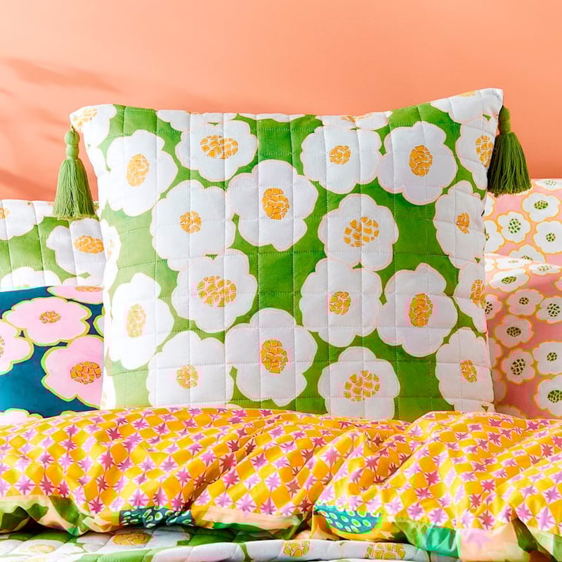 Togetherness Fiore Green Quilted Coverlet Separates