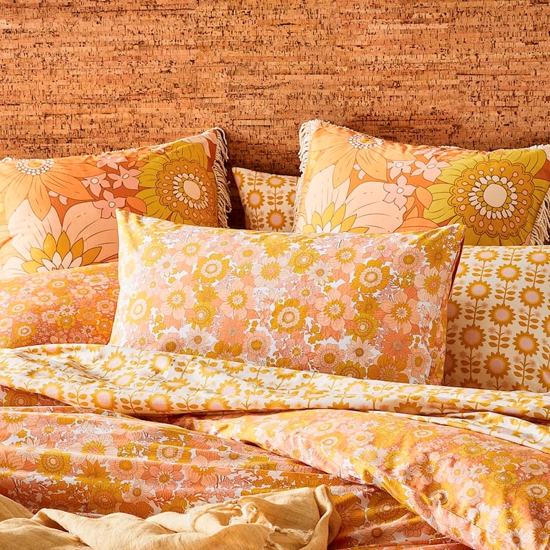 Cynthia Floral Golden Quilt Cover Set + Separates