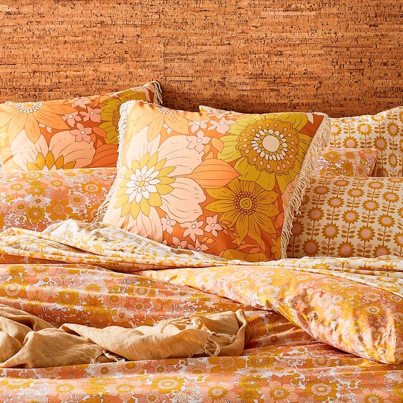 Cynthia Floral Golden Quilt Cover Set + Separates