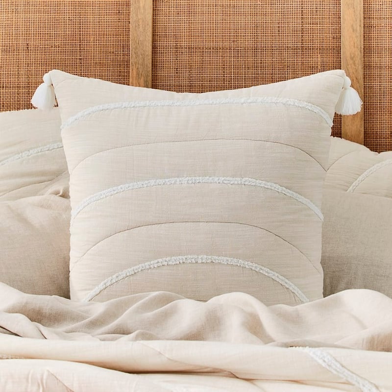 River Tufted Natural Quilted Quilt Cover Separates