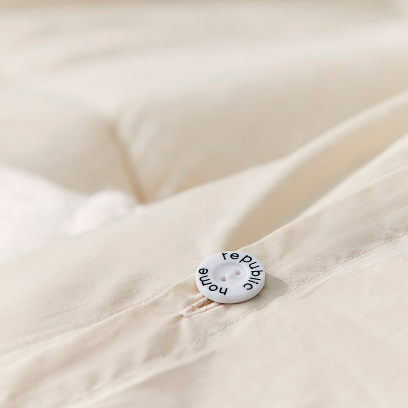 River Tufted Natural Quilted Quilt Cover Separates